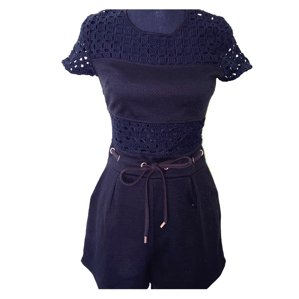 Marilyn Monroe Juniors- Cutout Drawstring Romper